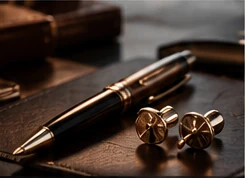 Pen and cufflink concept